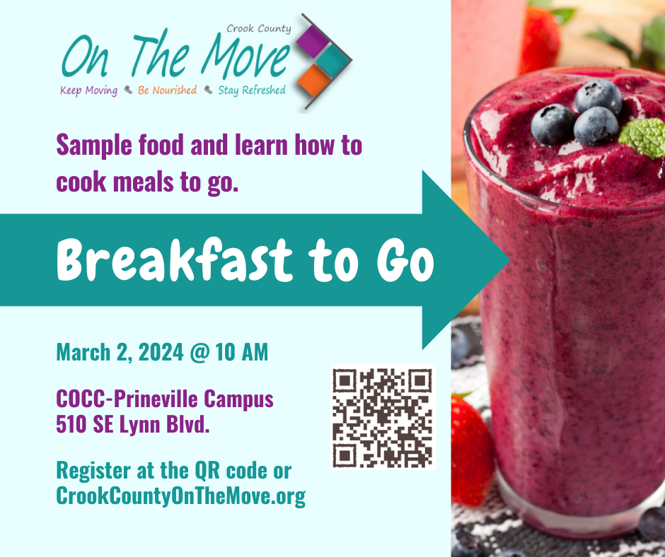 Sample food and enjoy conversation while making a power smoothie, egg bites, and breakfast cookies at this free class on March 2. 